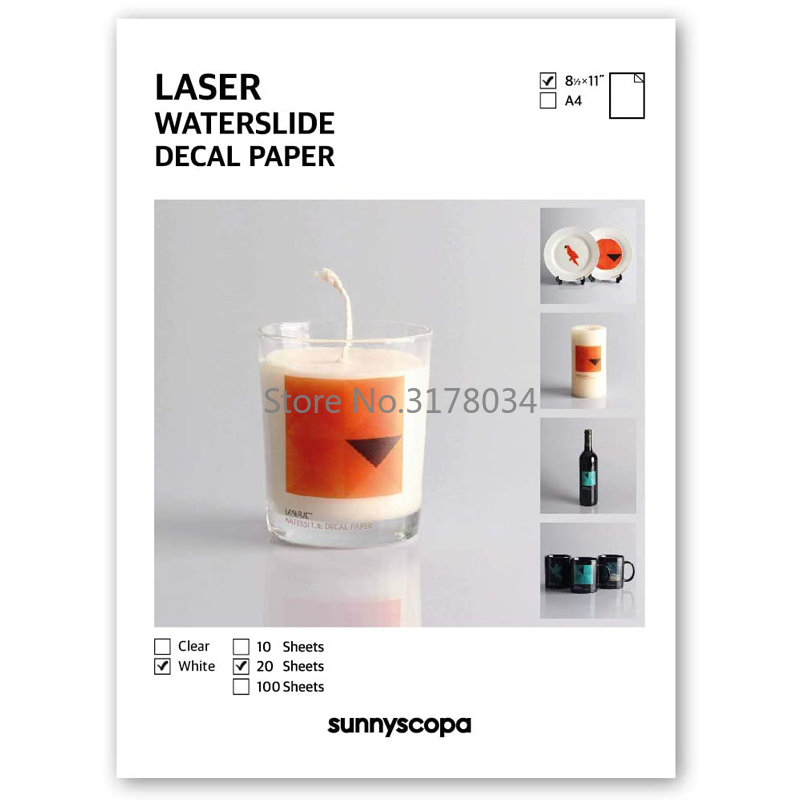 Waterslide Decal Paper - Papel de transferencia de calcomanías de