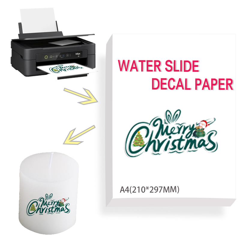 Waterslide Decal Paper - Tobogán de agua imprimible transparente blanco