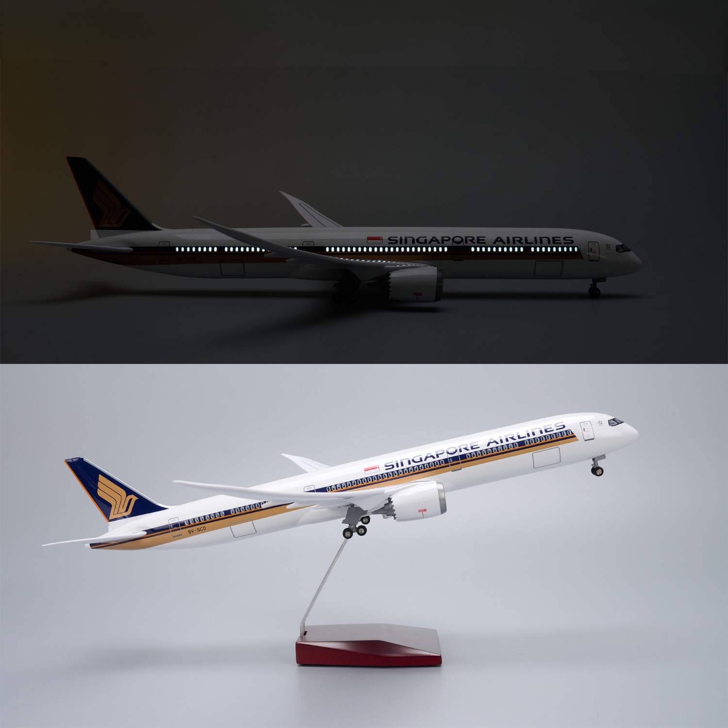 Model Kit Singapore - Modelo de Avión de Resina Fundida