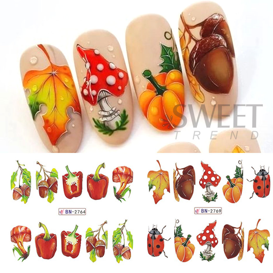 Pegatinas de uñas de Otoño de  - Waterslide Decal Paper reseña y precio