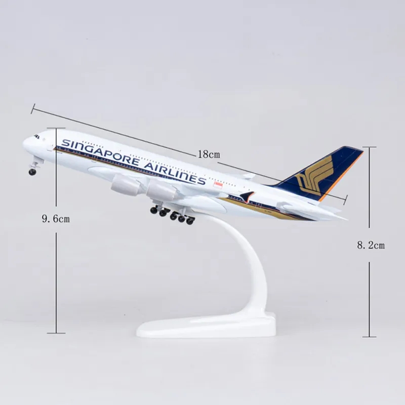 Avión de línea de Metal modelo - Model Kit Singapore reseña y precio