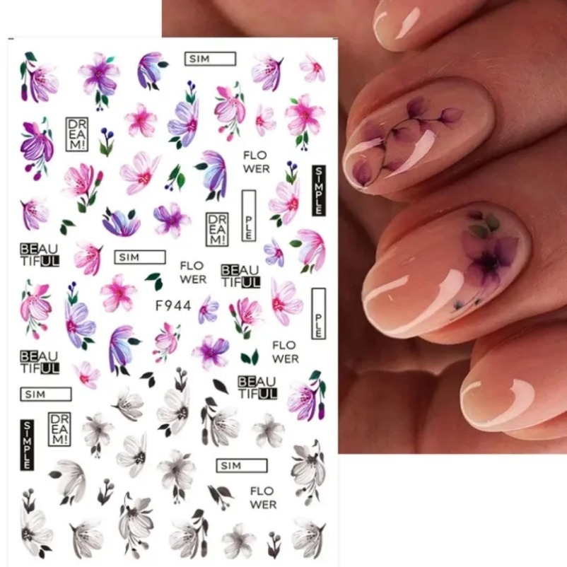 Pegatinas 3D de flores colorid - Waterslide Decal Paper reseña y precio