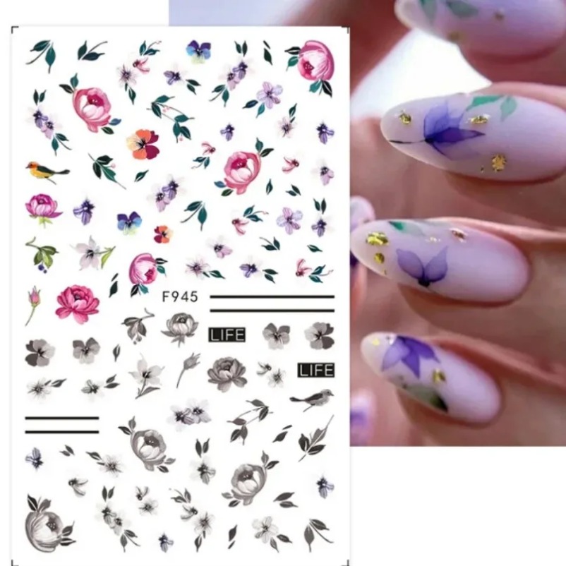 Pegatinas 3D de flores colorid - Waterslide Decal Paper reseña y precio