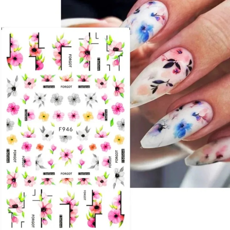 Pegatinas 3D de flores colorid - Waterslide Decal Paper reseña y precio